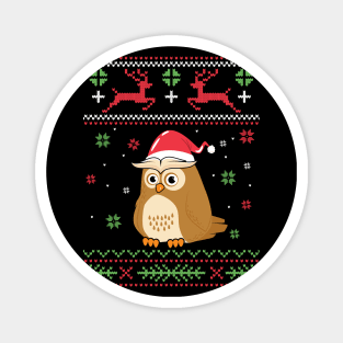 Merry owlmas Magnet